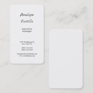 Professional Modern Simple Minimalist Plain Business Card