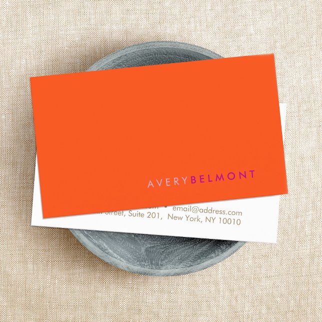 Professional Modern Simple OrangeMinimalist Business Card (Creator Uploaded)