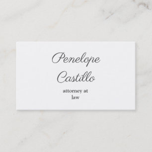 Professional Modern Simple Plain Handwritten Business Card