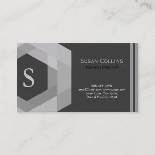 Professional Modern Simple Plain Logo Monogram Business Card