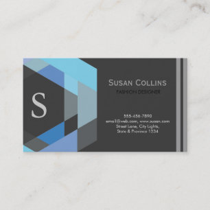 Professional Modern Simple Plain Logo Monogram Business Card