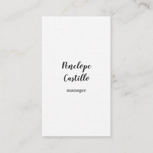 Professional Modern Simple Plain Premium Linen Business Card