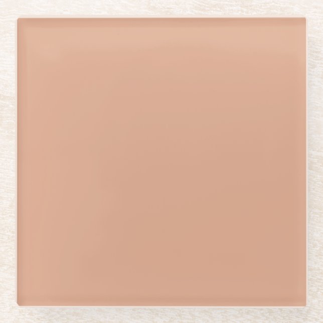 Professional Modern Simple Plain Tumbleweed Colour Glass Coaster (Front)