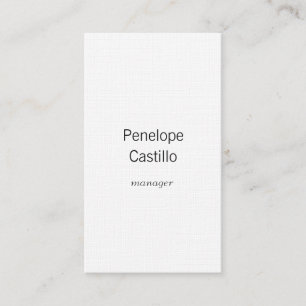 Professional Modern Simple Stylish Premium Linen Business Card