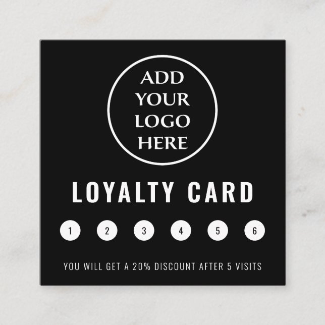 Professional Modern Social Media Business Logo Loyalty Card (Front)