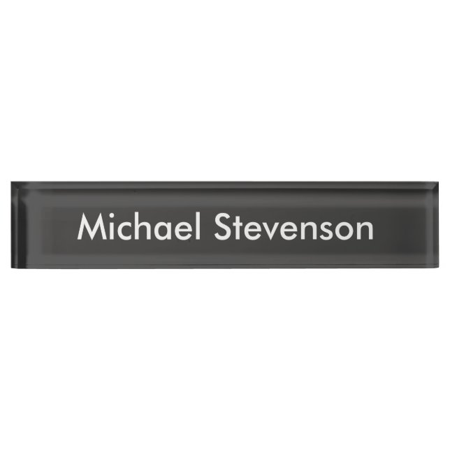 Professional Modern Style Business Desk Nameplate (Front)