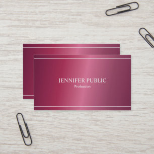 Professional Modern Trendy Glamourous Plain Luxury Business Card