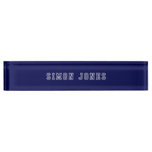  Professional Modern Vintage Retro Navy Blue Nameplate