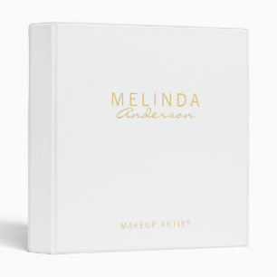 Professional Modern White and Gold Binder