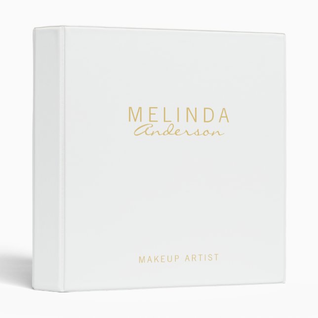 Professional Modern White and Gold Binder (Front/Spine)