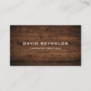 Professional Modern Wooden Carpentry Construction  Business Card