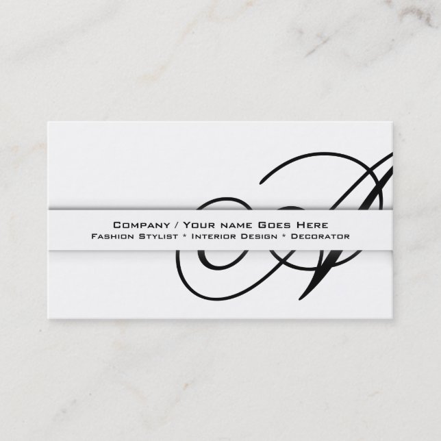 Professional monogram "A" business CUSTOM Card (Front)