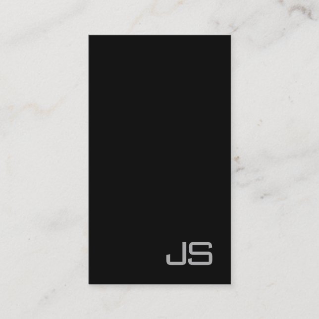 Professional Monogram Black White Clear Charming Business Card (Front)