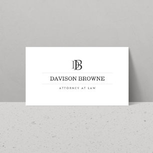 Professional Monogram Business Card
