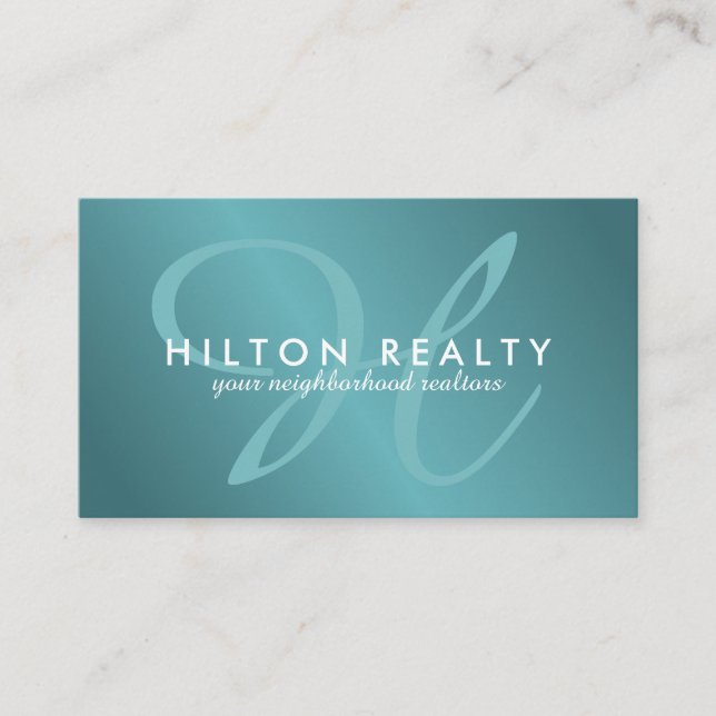 Professional Monogram  Business Card Template (Front)