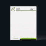 Professional Monogram Business Letterhead<br><div class="desc">© Socialite Designs. Professional business letterhead design incorporates a two-colour header and footer,  and a dark green header monogram.  The two-colour bar in the header can be moved and re-sized. Our design matches the Professional Monogram business cards.</div>