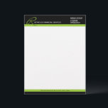 Professional Monogram Business Letterhead<br><div class="desc">© 2012 Socialite Designs. Professional business letterhead design incorporates a two-colour header and footer,  and a dark green header monogram.  Our design matches the Professional Monogram business cards.</div>