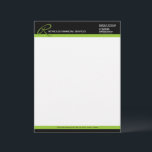 Professional Monogram Business Letterhead<br><div class="desc">© 2012 Socialite Designs. Professional business letterhead design incorporates a two-colour header and footer,  and a dark green header monogram.  Our design matches the Professional Monogram business cards.</div>