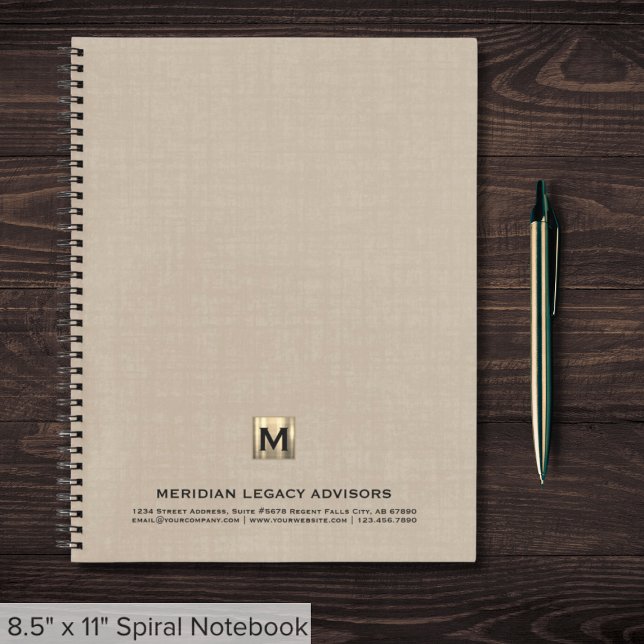 Professional Monogram Business Notebook (Creator Uploaded)