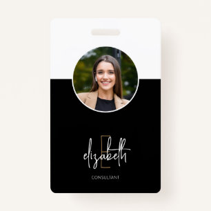 Professional Monogram Company Office ID  Badge