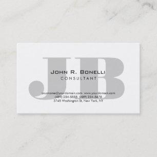 Professional Monogram Consultant Business Card