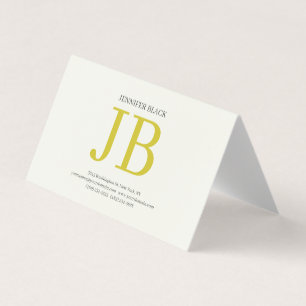 Professional Monogram Pastel Colour Luxury Thick Business Card