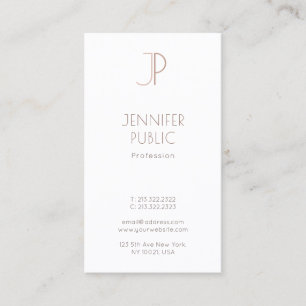 Professional Monogram Plain Elegant Modern Luxury Business Card