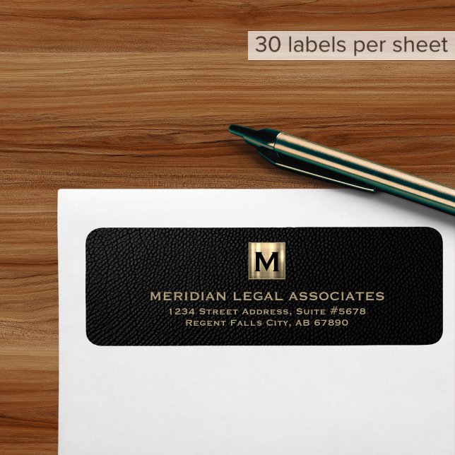 Professional Monogram Return Address Label (Creator Uploaded)