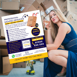 Professional Moving Company Flyer Template   Local