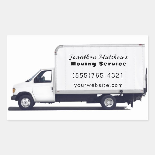 Professional Moving Company Service Business Sticker (Front)