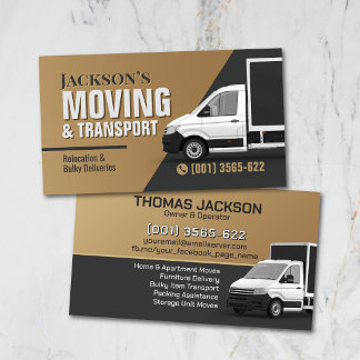 Professional Moving Services - Relocation Business Card