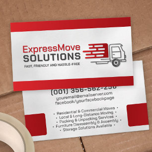 Professional Moving Services - Relocation Business Card