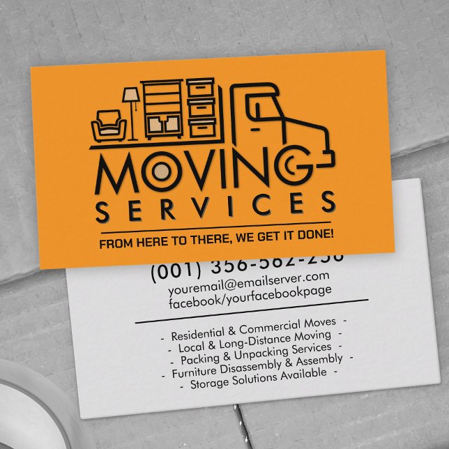 Professional Moving Services - Relocation Business Card (Creator Uploaded)