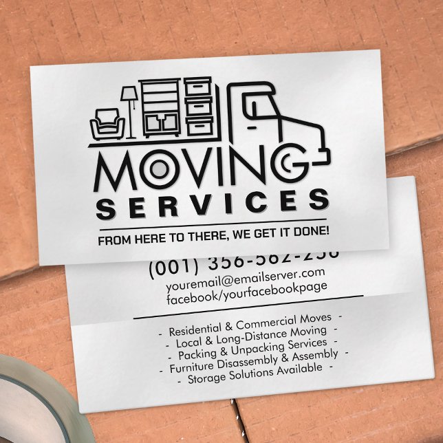 Professional Moving Services - Relocation Business Card (Creator Uploaded)