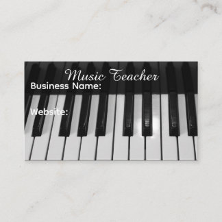 Professional Music Teacher Business Card