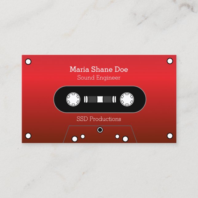 Professional Musician Business Card (Front)