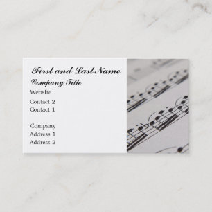 Professional Musician Business Card