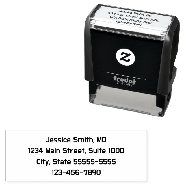 Professional Name Return Address & Phone Business Self-inking Stamp (In Situ)
