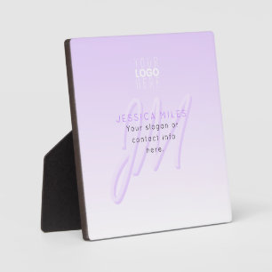 Professional Name & Slogan Template Light Purple Plaque
