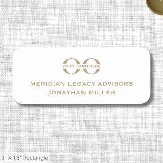 Professional Name Tag with Custom Logo