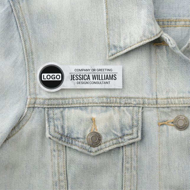 Professional Name Tag with Logo | Custom Business (In Situ)