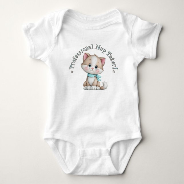 Professional Nap Taker Baby Bodysuit (Front)
