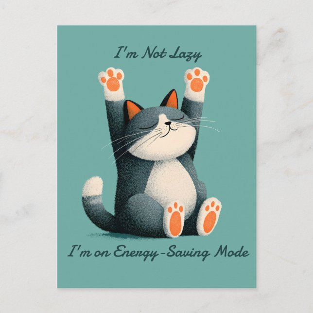 Professional Nap Taker Funny Sleeping Cat Announcement Postcard (Front)