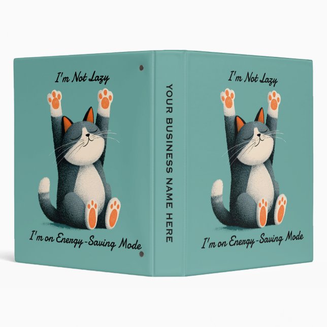 Professional Nap Taker Funny Sleeping Cat Binder (Background)