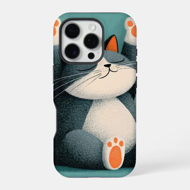 Professional Nap Taker Funny Sleeping Cat iPhone Case (Back)