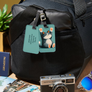 Professional Nap Taker Funny Sleeping Cat Luggage Tag