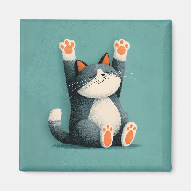Professional Nap Taker Funny Sleeping Cat Magnet (Front)