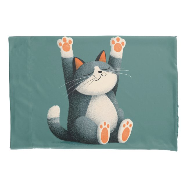 Professional Nap Taker Funny Sleeping Cat Pillowcase (Front)