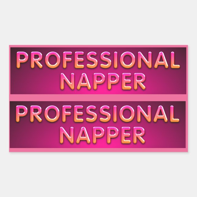Professional Napper Typography Sticker (Front)