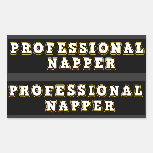 Professional Napper Typography Sticker (Front)